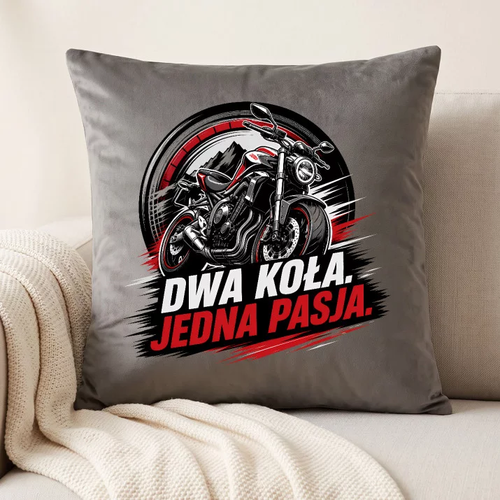 Poduszka Dekoracyjna Dla Fana Motocykli Prezent Dla Mężczyzny: Dwa Koła. Jedna Pasja. Poduszka Dekoracyjna Dla Fana Motocykli Prezent Dla Mężczyzny: Dwa Koła. Jedna Pasja.