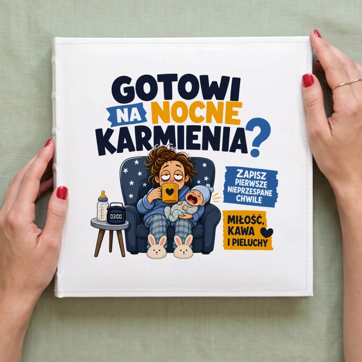 Album Na Zdjęcia Tradycyjny Dla Przyszłych Rodziców Prezent Dla Pary: Nocne Przygody Rodziców