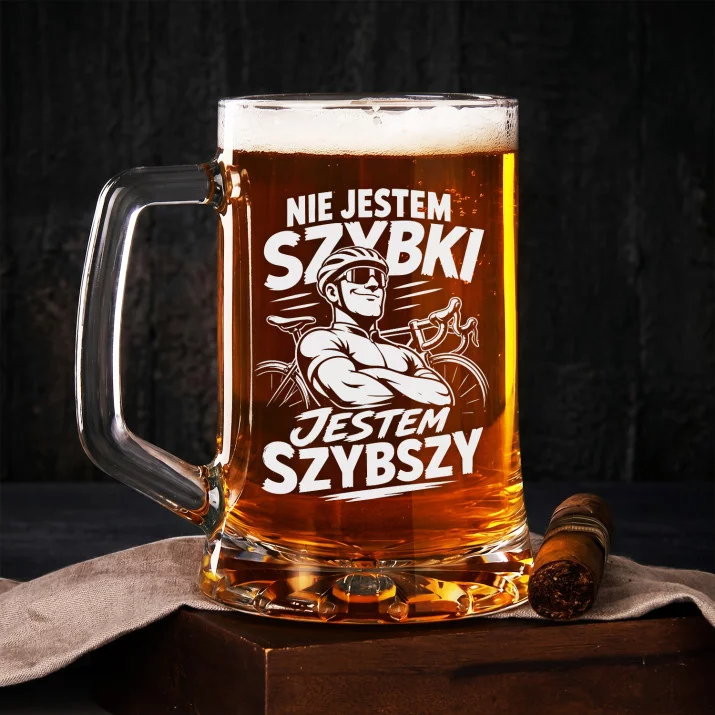Kufel Dla Rowerzysty Prezent Dla Mężczyzny: Szybszy Rowerzysta Grawer