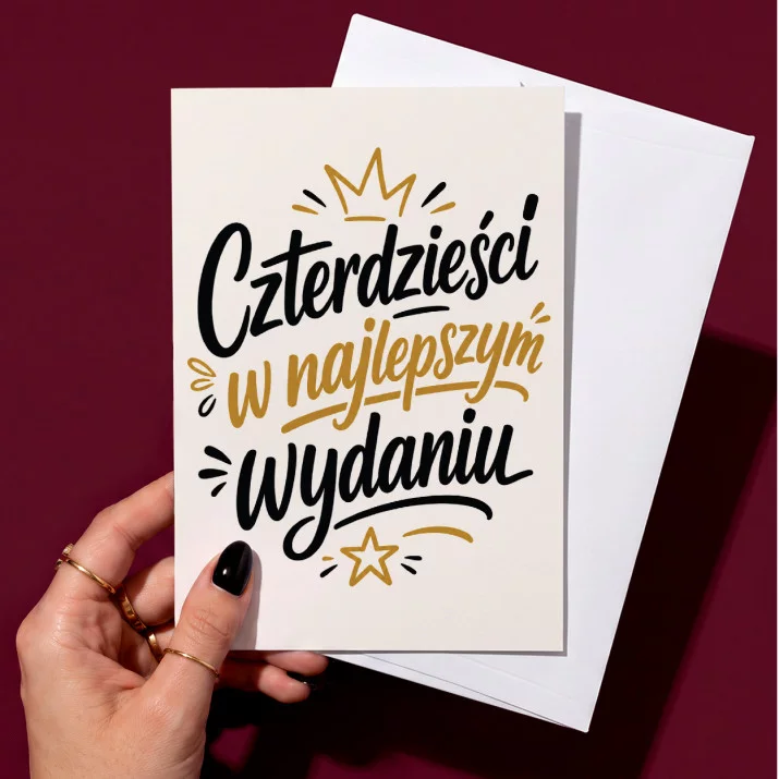 Kartka z Życzeniami Dla 40 Latka Na 40 Urodziny Dla Mężczyzny: Dojrzała Męska Elegancja