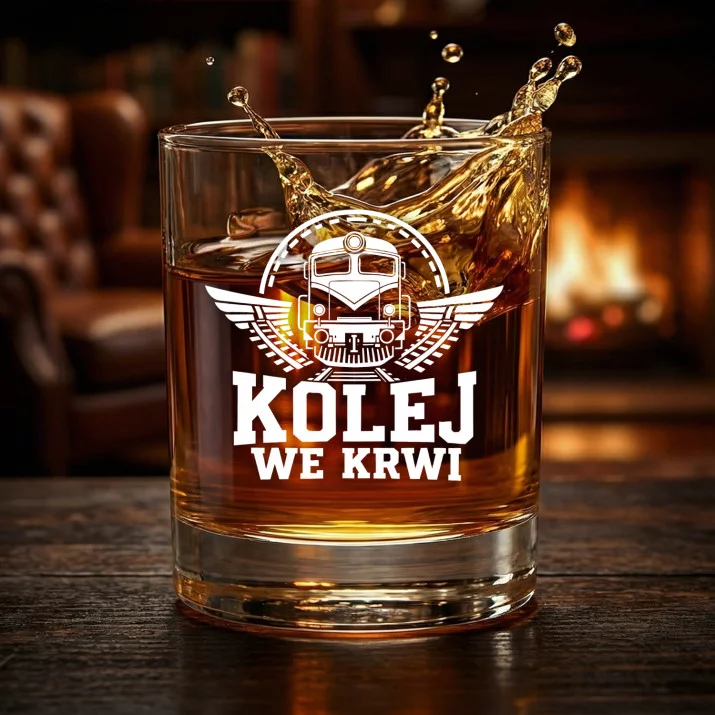 Szklanka Do Whisky Dla Kolejarza Prezent Dla Mężczyzny: Kolej We Krwi