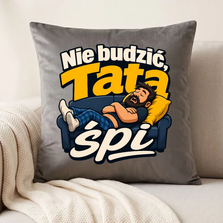 Poduszka Dekoracyjna Na Dzień Taty Prezent Dla Taty Mężczyzny: Nie Budzić, Tata Śpi Poduszka Dekoracyjna Na Dzień Taty Prezent Dla Taty Mężczyzny: Nie Budzić, Tata Śpi