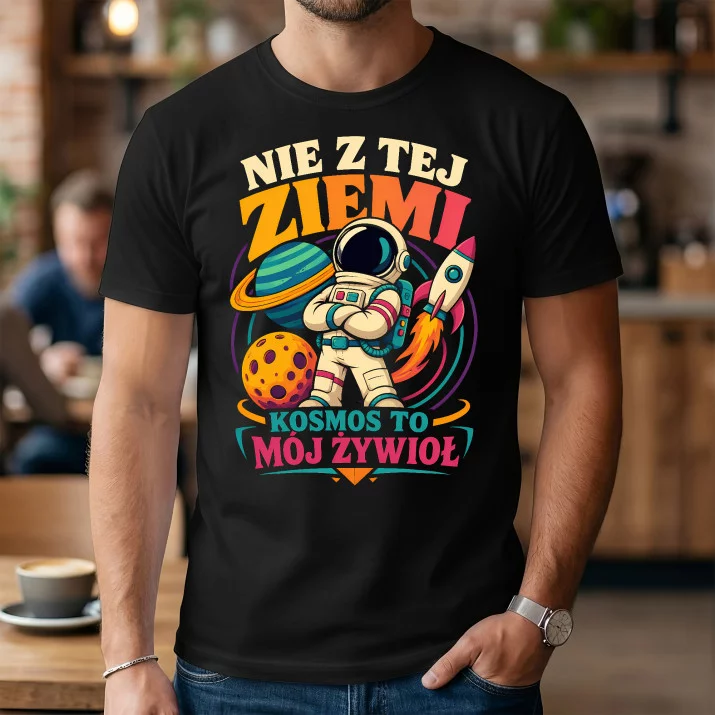 Koszulka Męska Dla Fana Kosmosu Prezent Dla Mężczyzny: Kosmos To Mój Żywioł