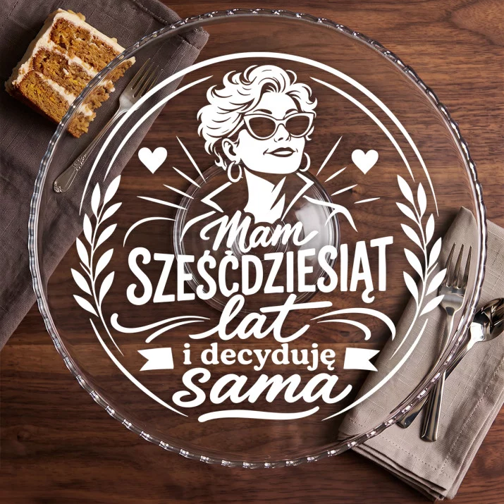 Patera Na Ciasto Dla Kobiety 60 Lat Prezent Na 60 Urodziny Dla Kobiety: Dojrzała Niezależność Patera Na Ciasto Dla Kobiety 60 Lat Prezent Na 60 Urodziny Dla Kobiety: Dojrzała Niezależność