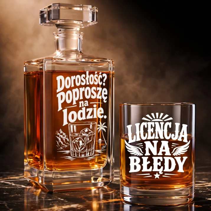 Zestaw Do Whisky Na 18 Prezent Dla Mężczyzny: Dorosłość? Poproszę Na Lodzie. Zestaw Do Whisky Na 18 Prezent Dla Mężczyzny: Dorosłość? Poproszę Na Lodzie.