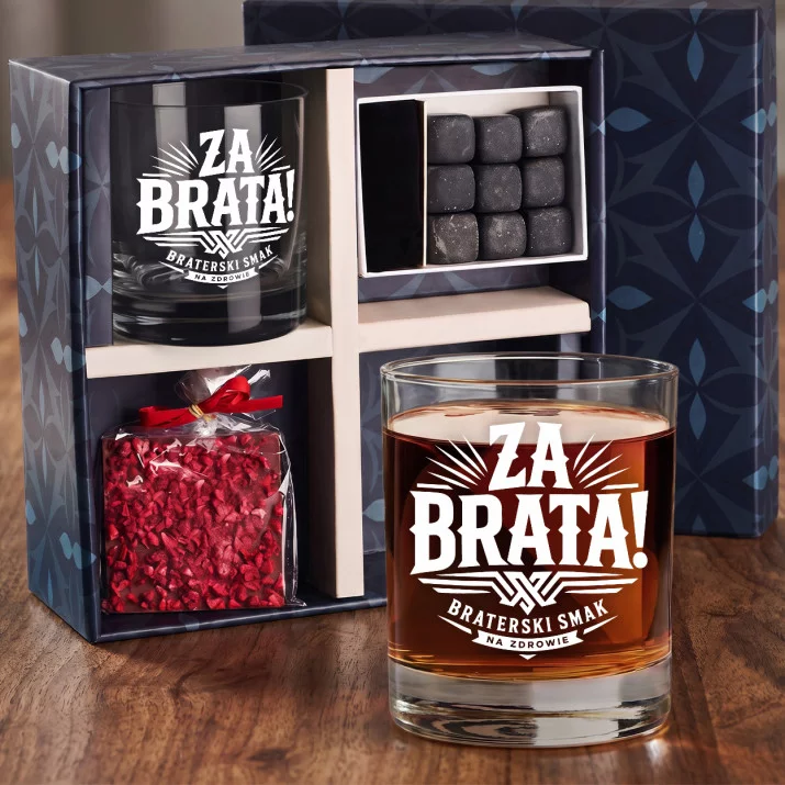 Zestaw Prezentowy Whisky Dla Brata Dla Mężczyzny: Za Brata Zestaw Prezentowy Whisky Dla Brata Dla Mężczyzny: Za Brata