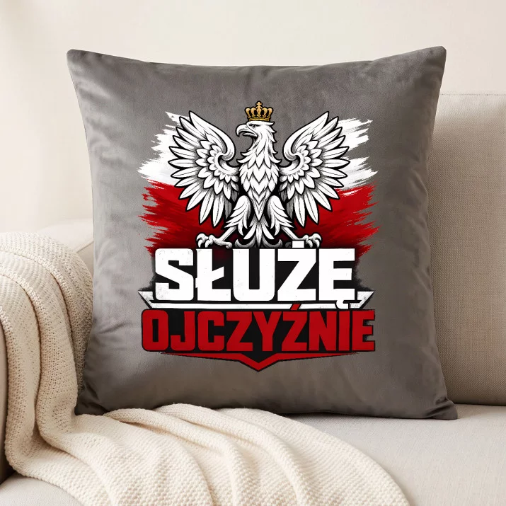 Poduszka Dekoracyjna Dla Wojskowego Prezent Na Przysięgę Wojskową Dla Mężczyzny: Służę Ojczyźnie Poduszka Dekoracyjna Dla Wojskowego Prezent Na Przysięgę Wojskową Dla Mężczyzny: Służę Ojczyźnie