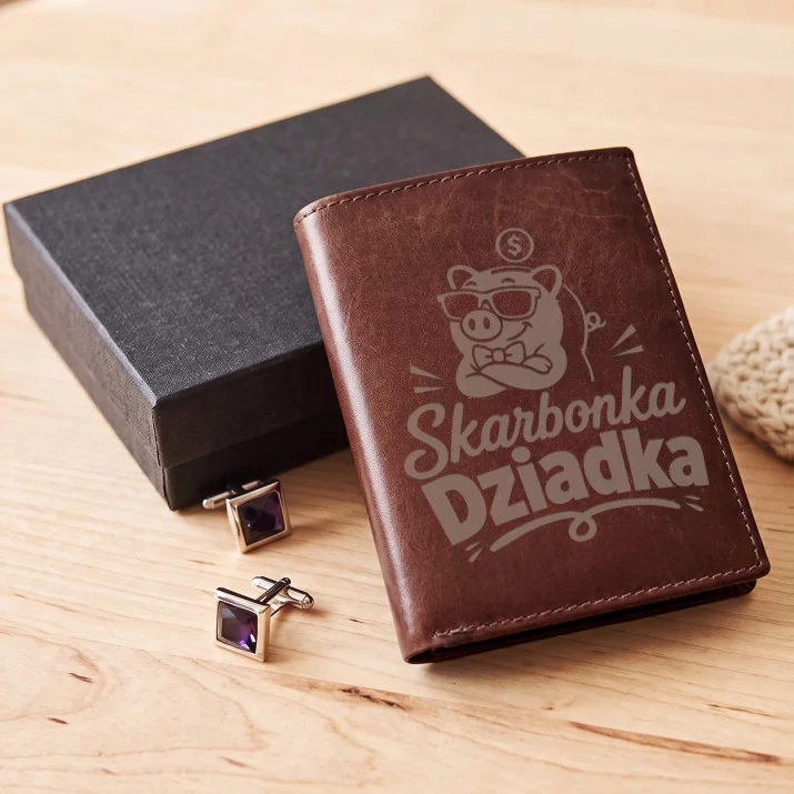 Portfel Skórzany Dla Dziadka Prezent Na Dzień Dziadka Dla Mężczyzny: Skarbonka I Uśmiech Portfel Skórzany Dla Dziadka Prezent Na Dzień Dziadka Dla Mężczyzny: Skarbonka I Uśmiech