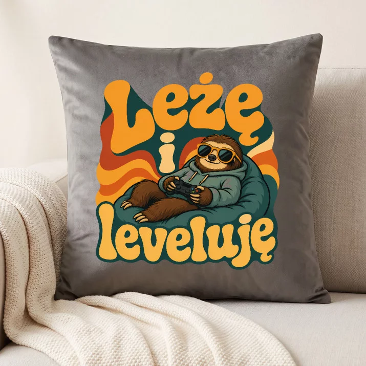 Poduszka Dekoracyjna Dla Gracza Prezent Dla Mężczyzny: Leżę I Leveluję Poduszka Dekoracyjna Dla Gracza Prezent Dla Mężczyzny: Leżę I Leveluję