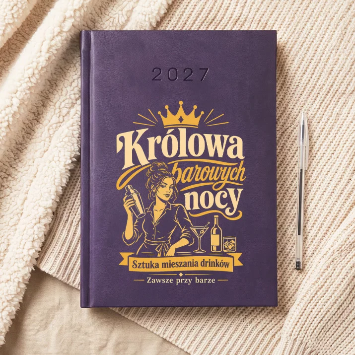 Kalendarz Książkowy A5 2027 Dla Barmanki Prezent Dla Kobiety: Nocna Królowa Baru Kalendarz Książkowy A5 2027 Dla Barmanki Prezent Dla Kobiety: Nocna Królowa Baru