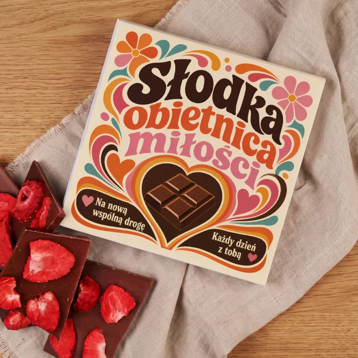 Czekolada Z Truskawkami Na Ślub Prezent Dla Pary Młodej Pary: Retro Romantyzm Czekolada Z Truskawkami Na Ślub Prezent Dla Pary Młodej Pary: Retro Romantyzm