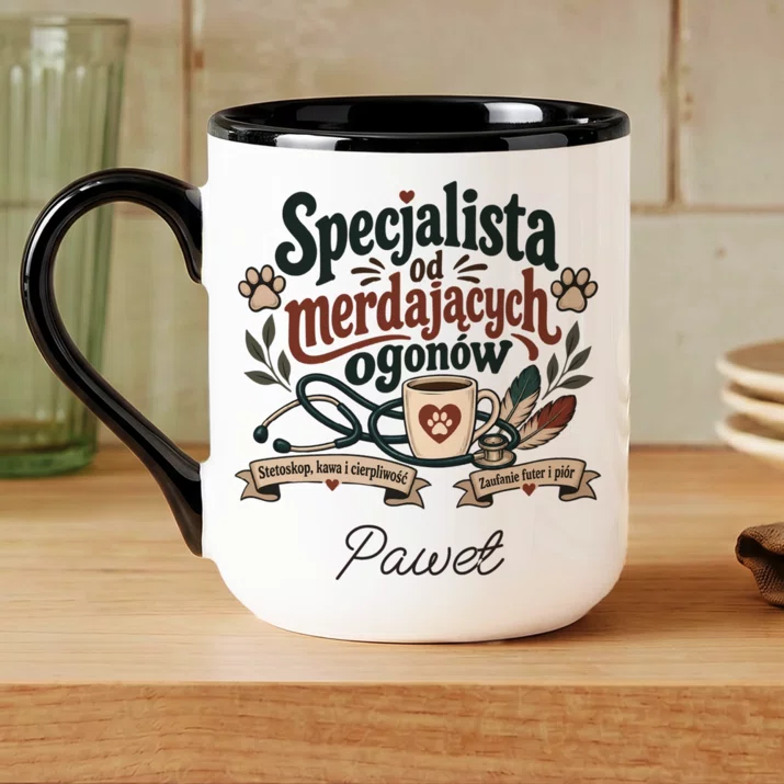 Kubek Personalizowany Dla Weterynarza Prezent Dla Mężczyzny: Specjalista Od
