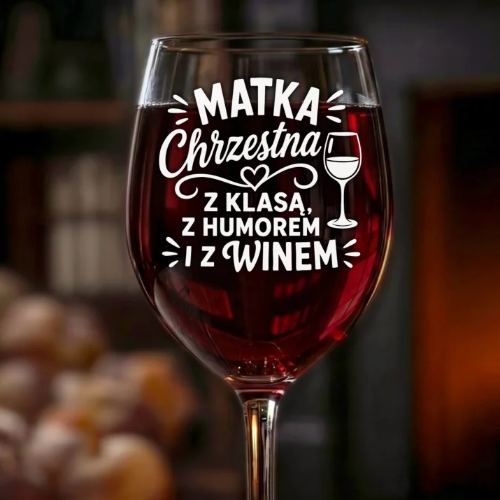 Kieliszek Do Wina Dla Matki Chrzestnej Prezent Dla Kobiety: Matka Chrzestna Z Klasą