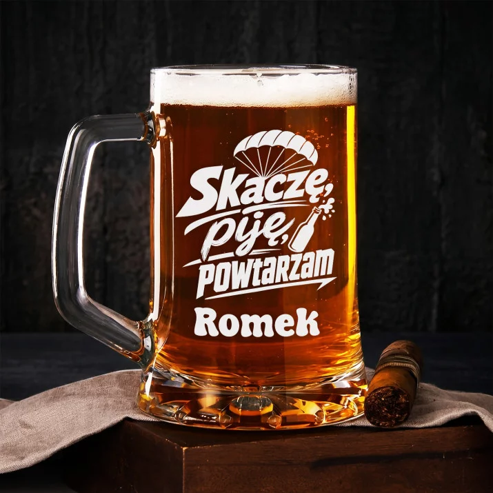 Kufel Personalizowany z Grawerem Dla Spadochroniarza Prezent Dla Mężczyzny: Spadochronowy Humor Kufel Personalizowany z Grawerem Dla Spadochroniarza Prezent Dla Mężczyzny: Spadochronowy Humor