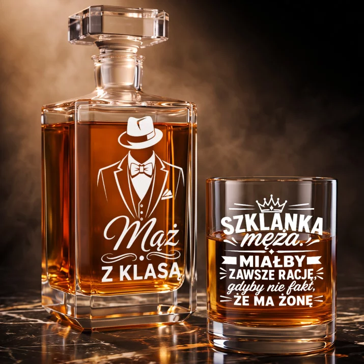 Zestaw Do Whisky Dla Męża Prezent Na Rocznicę Ślubu Dla Mężczyzny: Mąż Z Klasą