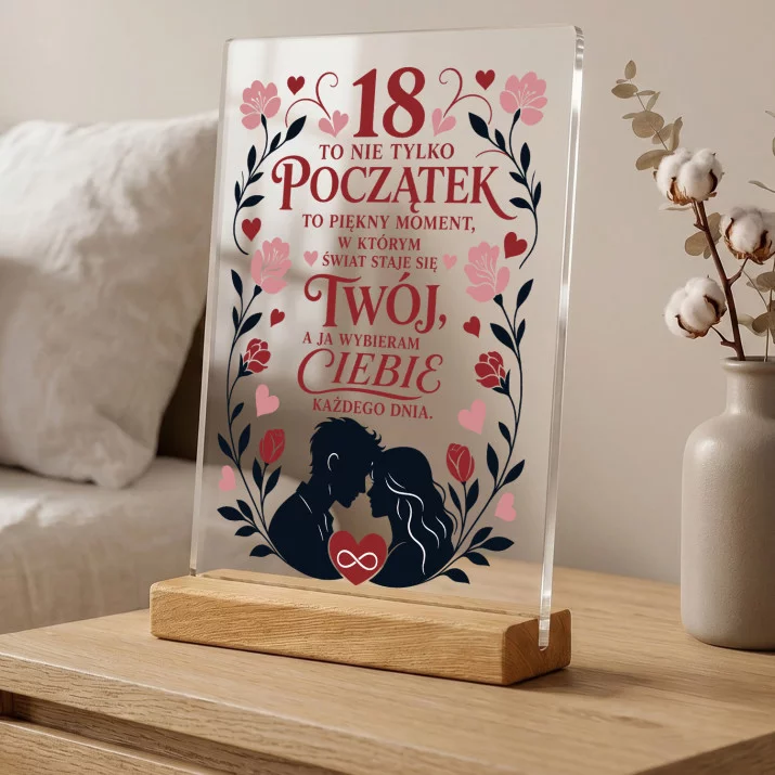 Druk Na Szkle Na 18 Prezent Dla Kobiety: Romantyczny Prezent 18 Druk Na Szkle Na 18 Prezent Dla Kobiety: Romantyczny Prezent 18