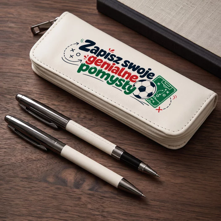 Zestaw Pióro i Długopis w Etui Dla Trenera Piłki Nożnej Prezent Dla Mężczyzny: Emblemat Trenera Zestaw Pióro i Długopis w Etui Dla Trenera Piłki Nożnej Prezent Dla Mężczyzny: Emblemat Trenera