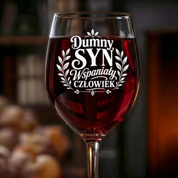 Kieliszek Do Wina Dla Dorosłego Syna Prezent Dla Mężczyzny: Dumny Syn Wspaniały Człowiek Kieliszek Do Wina Dla Dorosłego Syna Prezent Dla Mężczyzny: Dumny Syn Wspaniały Człowiek