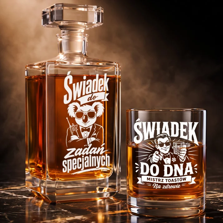 Zestaw Do Whisky Dla Świadka Prezent Dla Mężczyzny: Zabawny Świadek