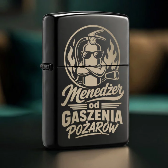 Zapalniczka Z Grawerem Dla Managera Prezent Dla Mężczyzny: Zimna Krew Menedżera