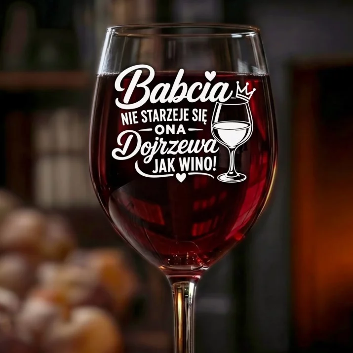 Kieliszek Do Wina Dla Babci Prezent Na Dzień Babci Dla Kobiety: Babcia Dojrzewa Jak Wino Kieliszek Do Wina Dla Babci Prezent Na Dzień Babci Dla Kobiety: Babcia Dojrzewa Jak Wino