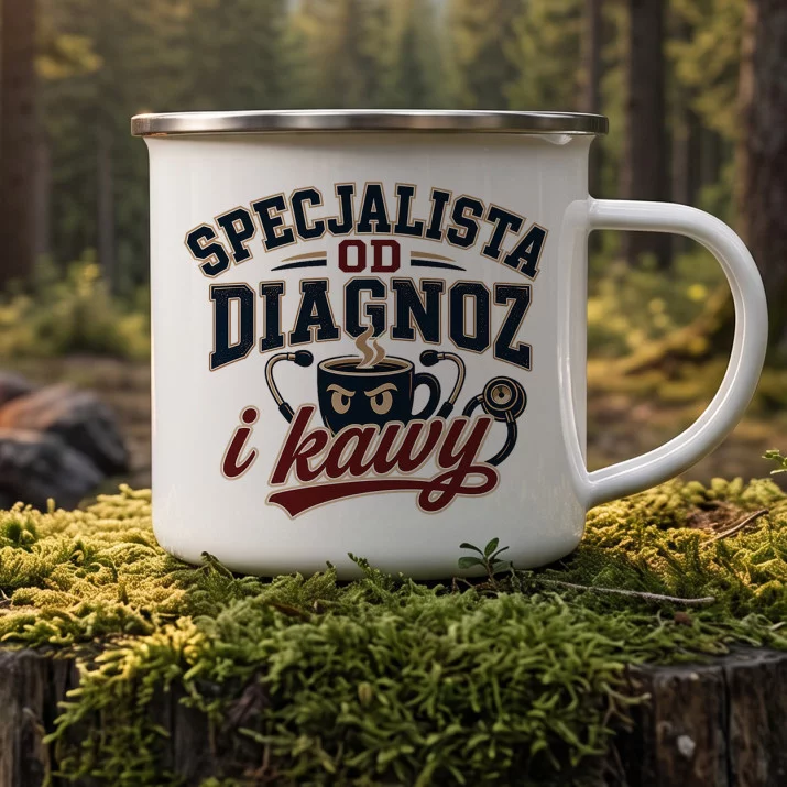 Kubek Emaliowany Dla Lekarza Prezent Dla Mężczyzny: Vintage Humor Lekarski Kubek Emaliowany Dla Lekarza Prezent Dla Mężczyzny: Vintage Humor Lekarski