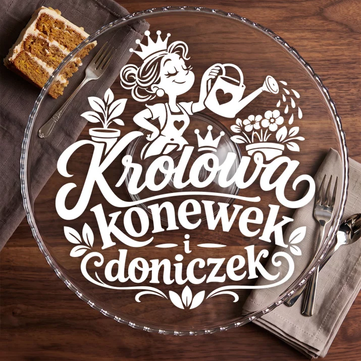 Patera Na Ciasto Dla Ogrodniczki Prezent Dla Kobiety: Królowanie W Ogrodzie Patera Na Ciasto Dla Ogrodniczki Prezent Dla Kobiety: Królowanie W Ogrodzie