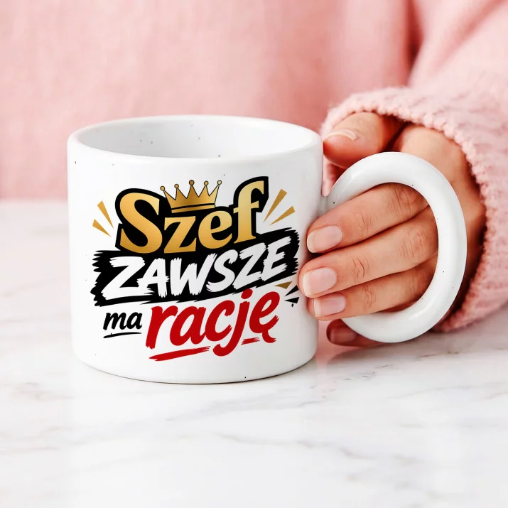 Kubek Z Okrągłym Uchem Dla Szefa Prezent Dla Mężczyzny: Dowcipny Autorytet Kubek Z Okrągłym Uchem Dla Szefa Prezent Dla Mężczyzny: Dowcipny Autorytet