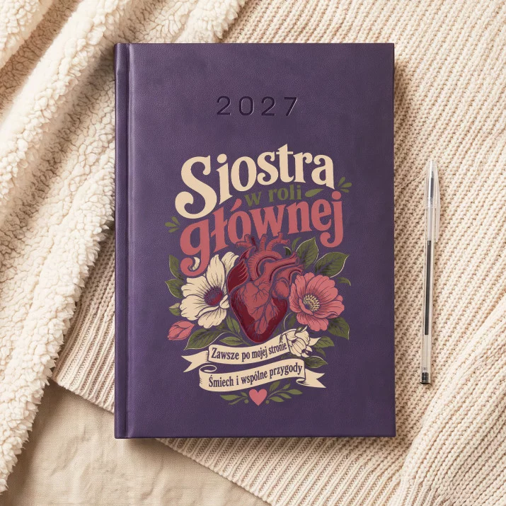 Kalendarz Książkowy A5 2027 Dla Siostry Prezent Dla Kobiety: Siostrzana Aura Vintage Kalendarz Książkowy A5 2027 Dla Siostry Prezent Dla Kobiety: Siostrzana Aura Vintage