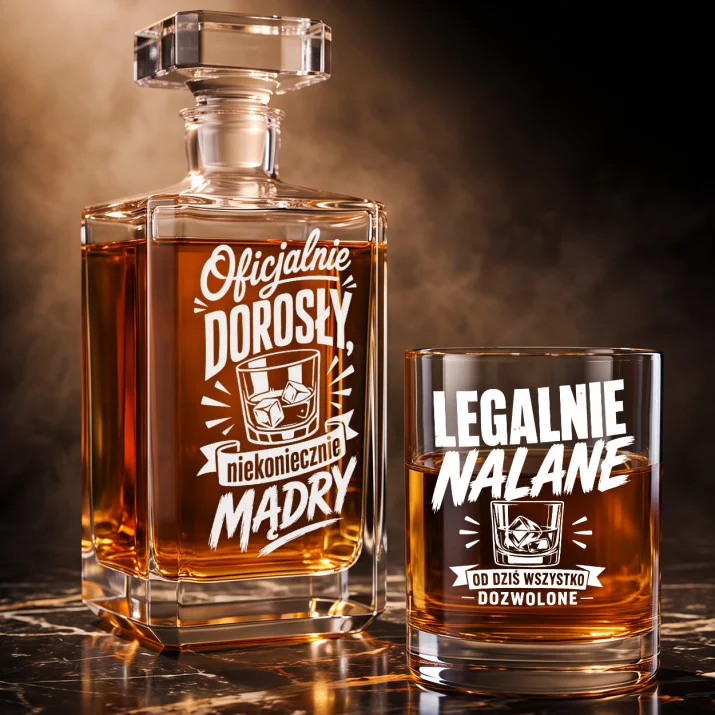 Zestaw Do Whisky Na 18 Urodziny Prezent Dla Mężczyzny: Dowcipna Dorosłość