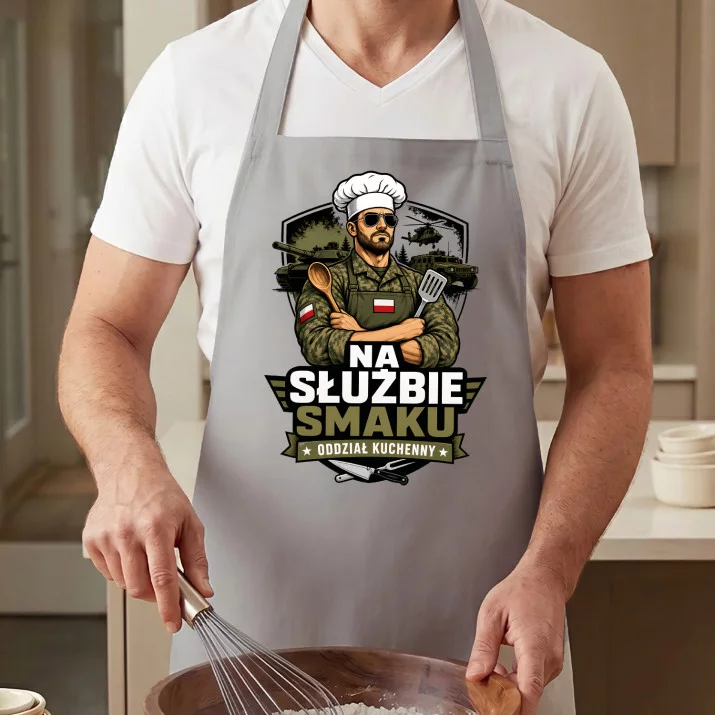 Fartuch Dla Wojskowego Prezent Na Przysięgę Wojskową Dla Mężczyzny: Na Służbie Smaku