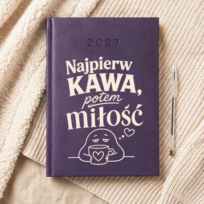 Kalendarz Książkowy A5 2027 Na Walentynki Prezent Na Rocznicę Dla Kobiety: Kawowa Ironia Kalendarz Książkowy A5 2027 Na Walentynki Prezent Na Rocznicę Dla Kobiety: Kawowa Ironia