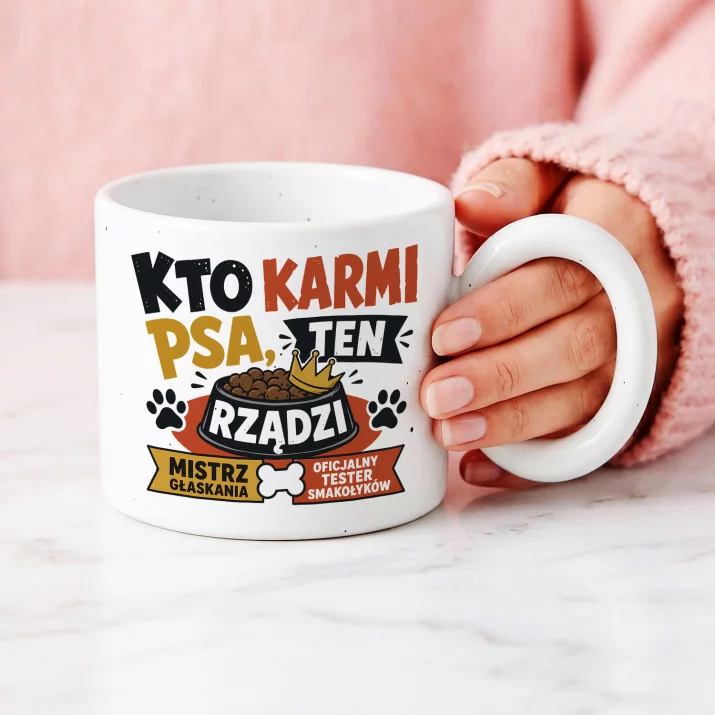 Kubek Z Okrągłym Uchem Dla Psiary Prezent Dla Kobiety: Psiarz Z Humorem