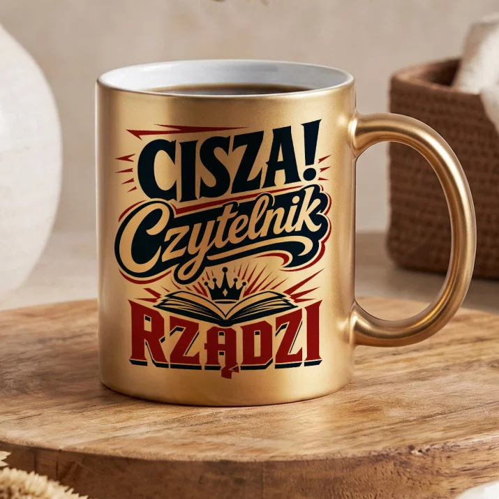 Złoty Kubek Dla Czytelnika Prezent Dla Mężczyzny: Bezczelny Czytelnik Złoty Kubek Dla Czytelnika Prezent Dla Mężczyzny: Bezczelny Czytelnik