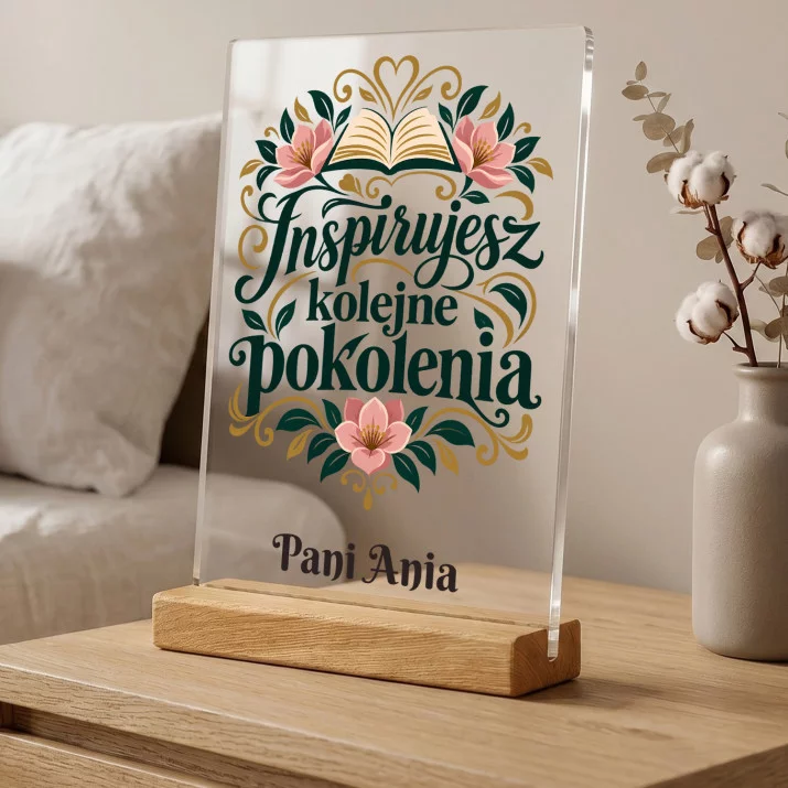 Druk Na Szkle Dla Pani Nauczycielki Prezent Na Dzień Nauczyciela Dla Kobiety: Inspirujesz Kolejne Druk Na Szkle Dla Pani Nauczycielki Prezent Na Dzień Nauczyciela Dla Kobiety: Inspirujesz Kolejne