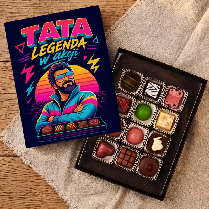 Czekoladki Na Dzień Ojca Prezent Dla Taty Mężczyzny: Tata Legenda Neon Czekoladki Na Dzień Ojca Prezent Dla Taty Mężczyzny: Tata Legenda Neon