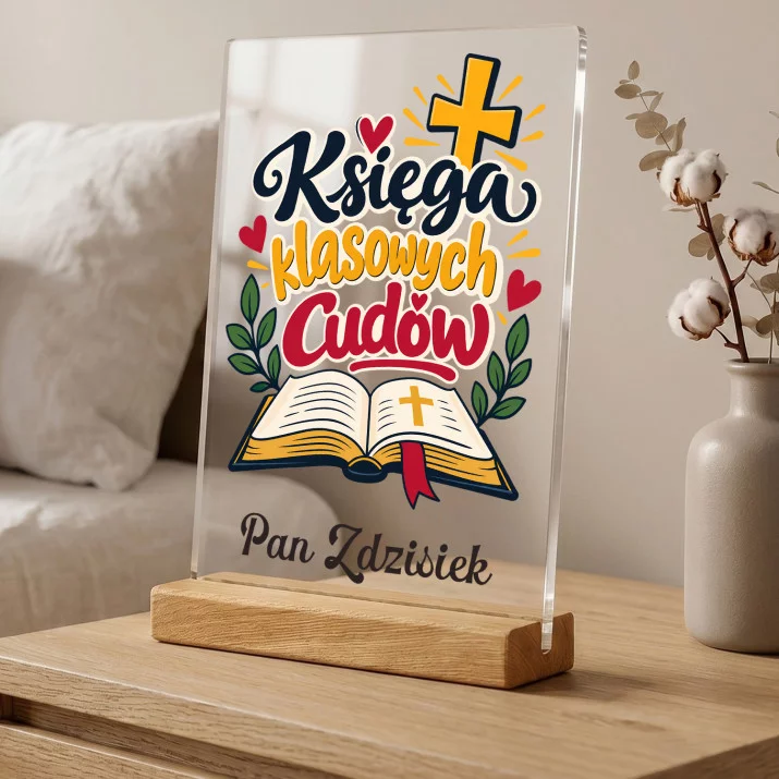 Druk Na Szkle Dla Nauczyciela Religii Prezent Na Dzień Nauczyciela Dla Mężczyzny: Księga Klasowych Cudów Druk Na Szkle Dla Nauczyciela Religii Prezent Na Dzień Nauczyciela Dla Mężczyzny: Księga Klasowych Cudów