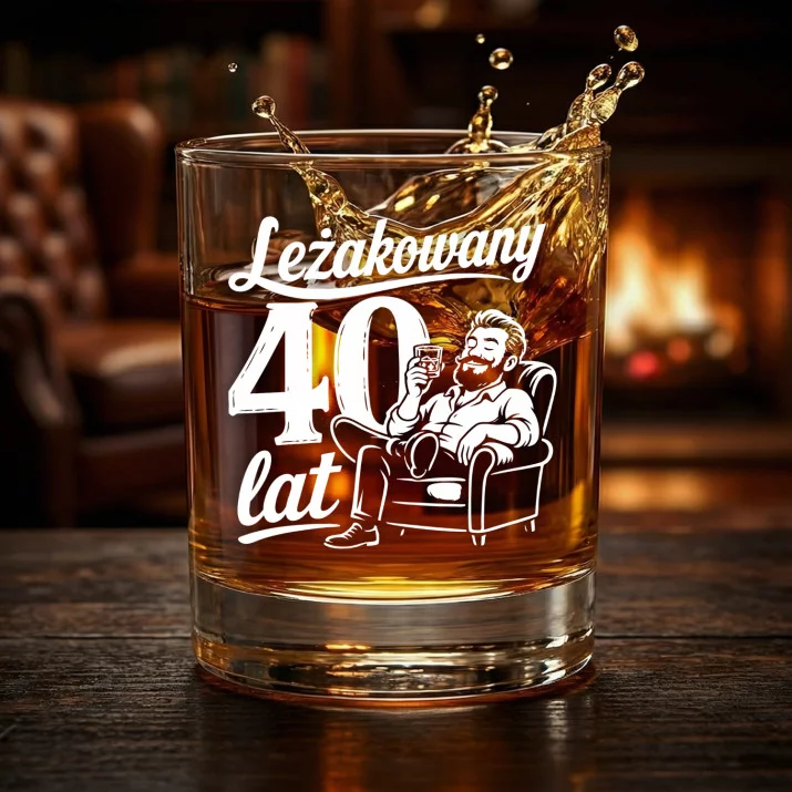 Szklanka Do Whisky Na Czterdziestkę Prezent Dla Mężczyzny: Leżakowany 40 Lat Szklanka Do Whisky Na Czterdziestkę Prezent Dla Mężczyzny: Leżakowany 40 Lat