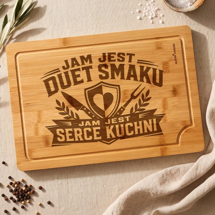 Deska Do Krojenia Na Rocznicę Prezent Na Walentynki Dla Pary: Herb Duetu Smaku Deska Do Krojenia Na Rocznicę Prezent Na Walentynki Dla Pary: Herb Duetu Smaku