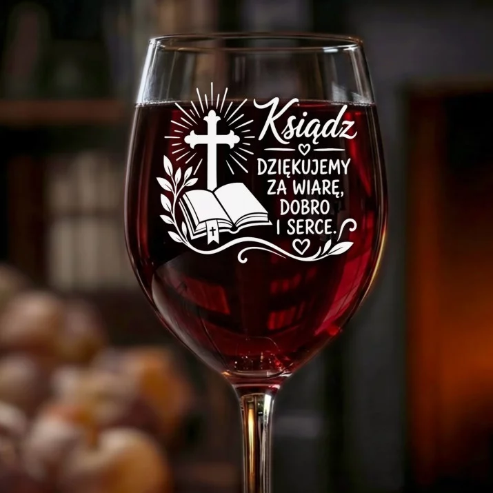 Kieliszek Do Wina Dla Księdza Prezent Dla Mężczyzny: Podziękowanie Dla Księdza Kieliszek Do Wina Dla Księdza Prezent Dla Mężczyzny: Podziękowanie Dla Księdza