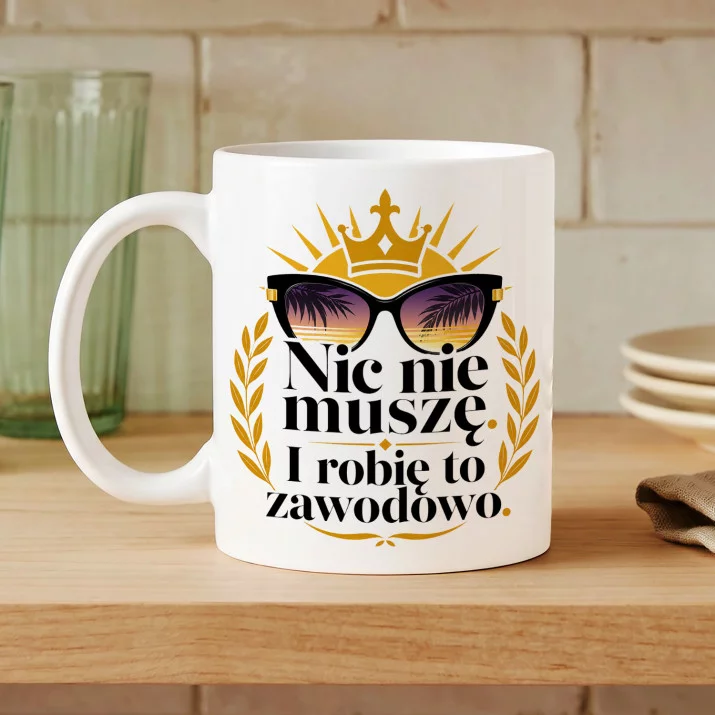 Kubek Z Nadrukiem Na Emeryturę Prezent Dla Emeryta Kobiety: Robię To Zawodowo Kubek Z Nadrukiem Na Emeryturę Prezent Dla Emeryta Kobiety: Robię To Zawodowo