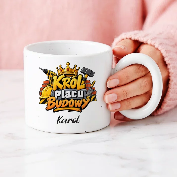 Kubek Premium Dla Budowlańca Prezent Dla Mężczyzny: Król Placu Budowy