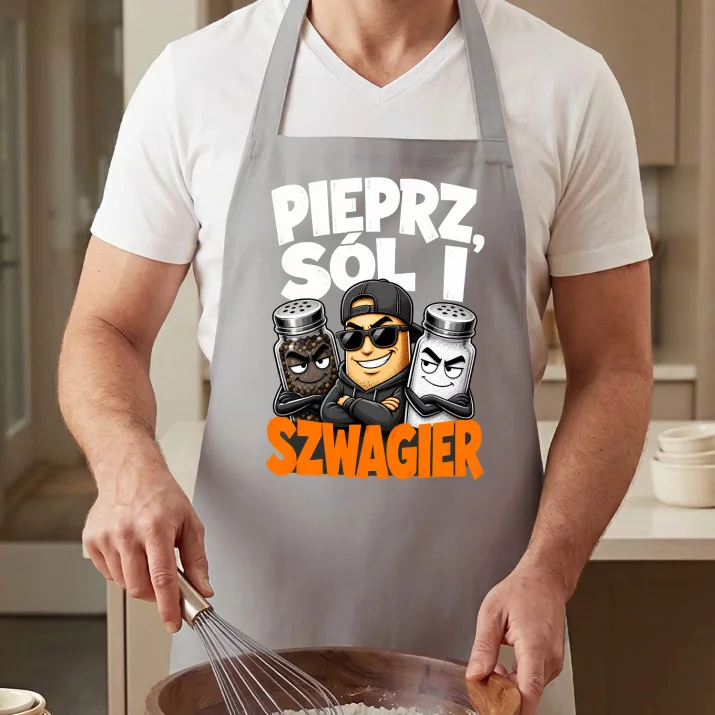 Fartuch Dla Szwagra Prezent Dla Mężczyzny: Pieprz, Sól I Szwagier