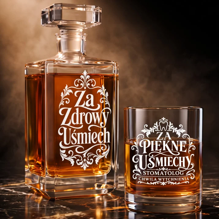 Zestaw Do Whisky Dla Stomatologa Prezent Dla Mężczyzny: Za Zdrowy Uśmiech