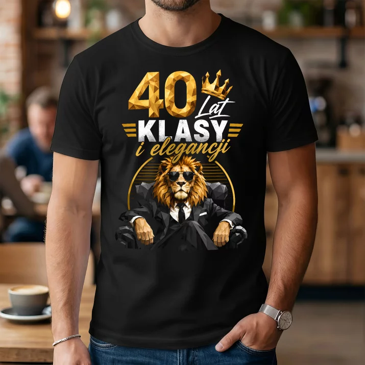 Koszulka Męska Dla 40 Latka Prezent Na 40 Urodziny Dla Mężczyzny: 40 Lat Klasy I