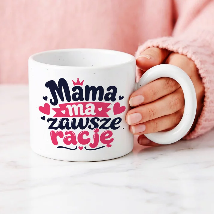 Kubek Z Okrągłym Uchem Na Dzień Mamy Prezent Dla Mamy Kobiety: Mama Z Humorem Kubek Z Okrągłym Uchem Na Dzień Mamy Prezent Dla Mamy Kobiety: Mama Z Humorem