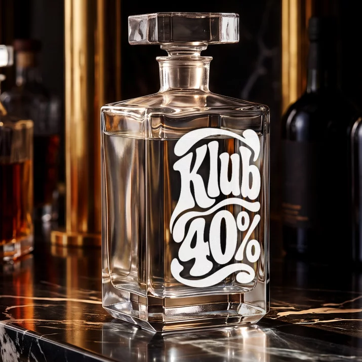 Karafka Do Wódki z Grawerem Na 40 Prezent Na 40 Urodziny: Klub 40%