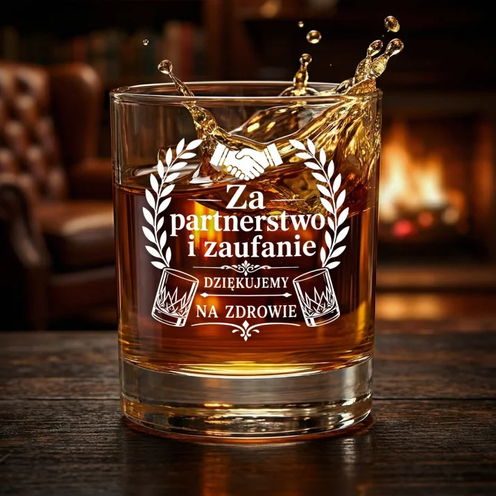 Szklanka Do Whisky Dla Klienta Prezent Dla Mężczyzny: Za Partnerstwo I Zaufanie Szklanka Do Whisky Dla Klienta Prezent Dla Mężczyzny: Za Partnerstwo I Zaufanie