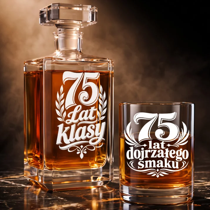 Zestaw Do Whisky Dla 75 Latka Prezent Na 75 Urodziny Dla Mężczyzny: 75 Lat Klasy