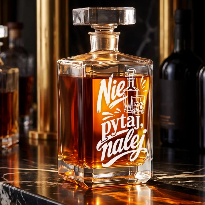 Karafka Do Whisky z Grawerem Na Urodziny Prezent: Zadziorny Toast Karafka Do Whisky z Grawerem Na Urodziny Prezent: Zadziorny Toast